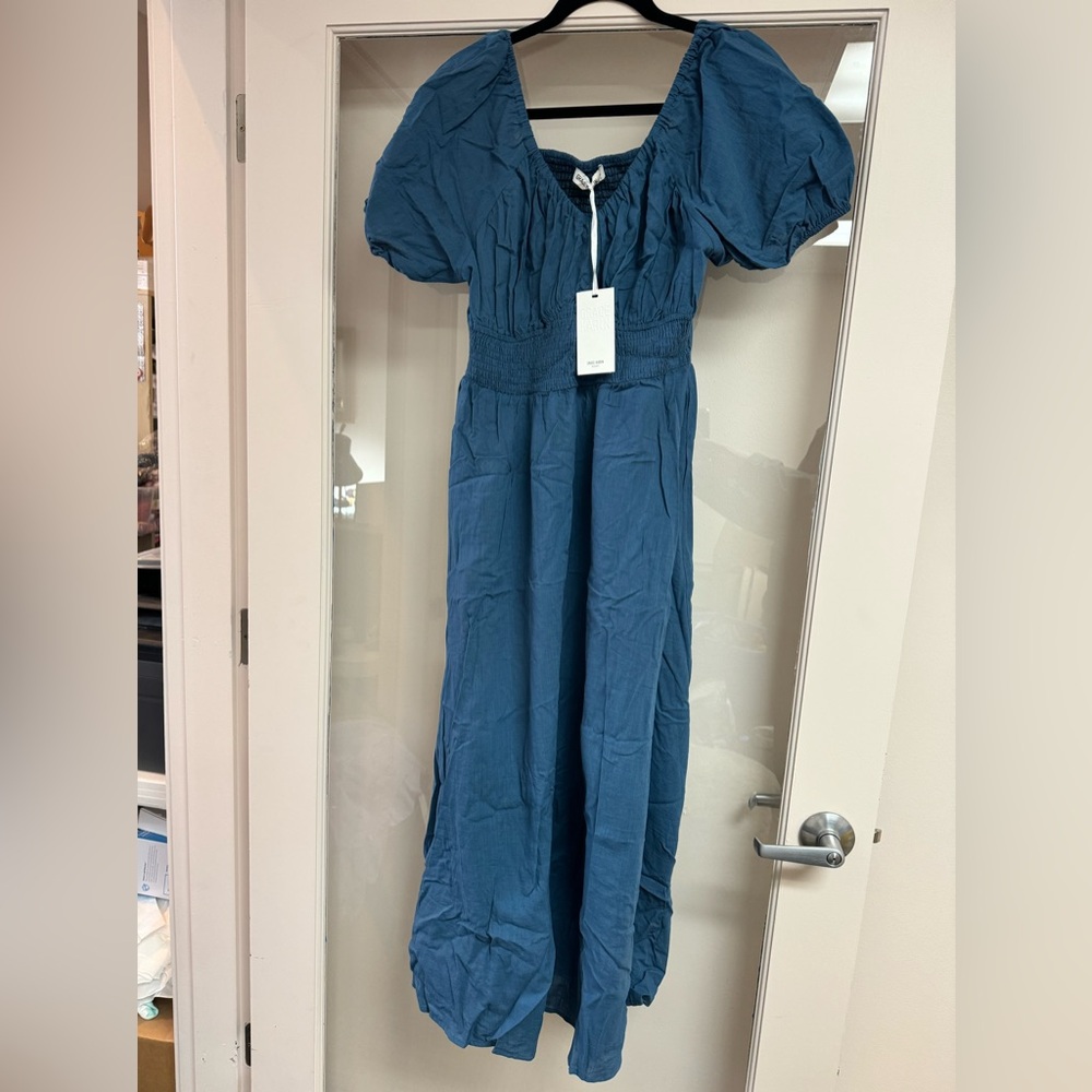 NWT Grace Karin Women's Ruched Ball Sleeve Maxi Dress Size M
